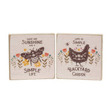 Backyard Garden Floral Square Block