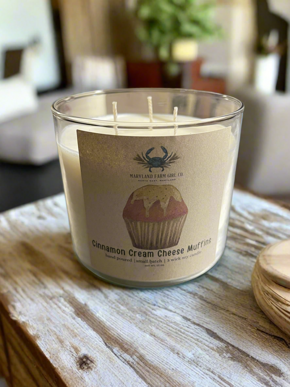 Cinnamon Cream Cheese Muffins scented soy candle