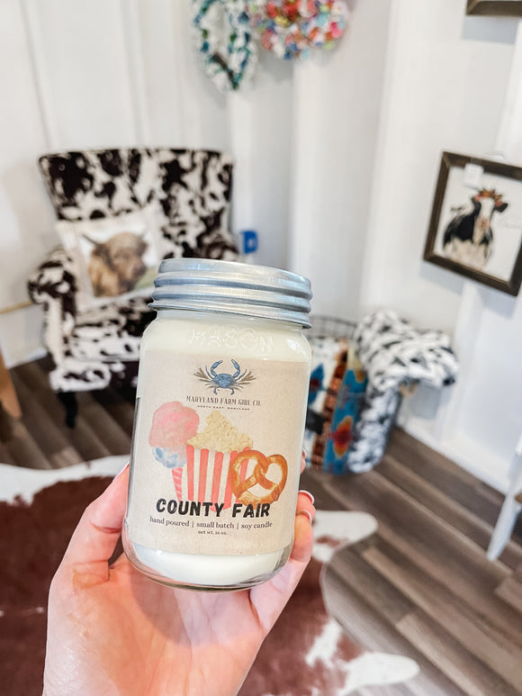 County Fair scented soy candle