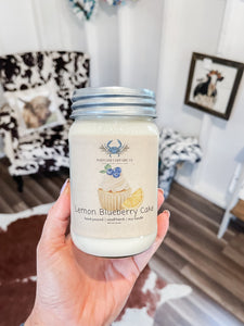 Lemon Blueberry Cake scented soy candle