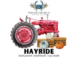 Hayride scented soy candle