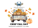 Crisp Fall Day scented soy candle