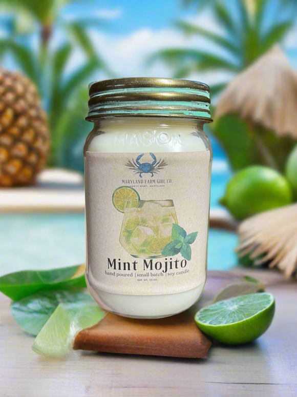 Mint Mojito scented soy candle