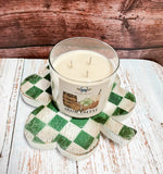 Wooden checkered shamrock riser