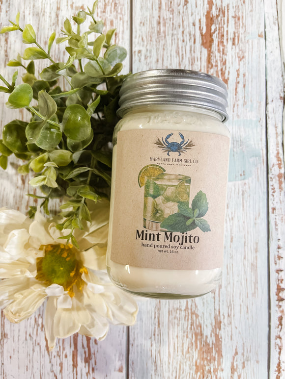 Mint Mojito scented soy candle
