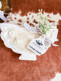 Hen dough bowl candle