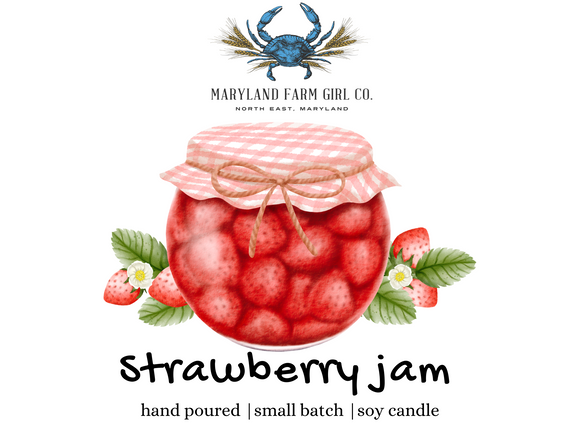 Strawberry jam scented soy candle *preorder