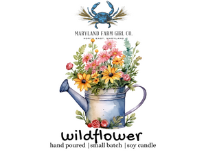 Wildflower scented soy candle