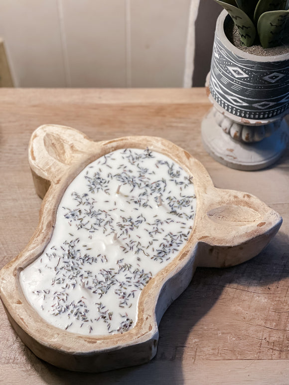 Cow dough bowl ~ Lavender
